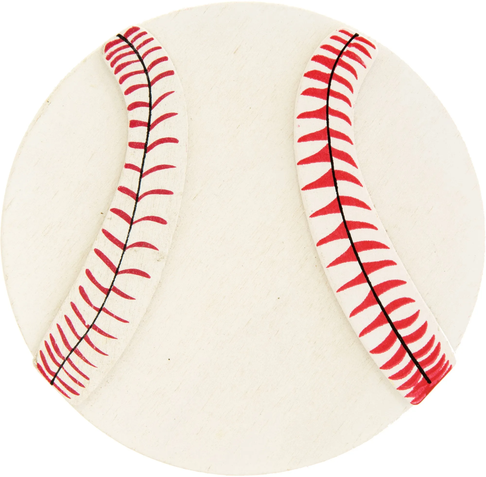 5" Painted Wooden Shape: Baseball