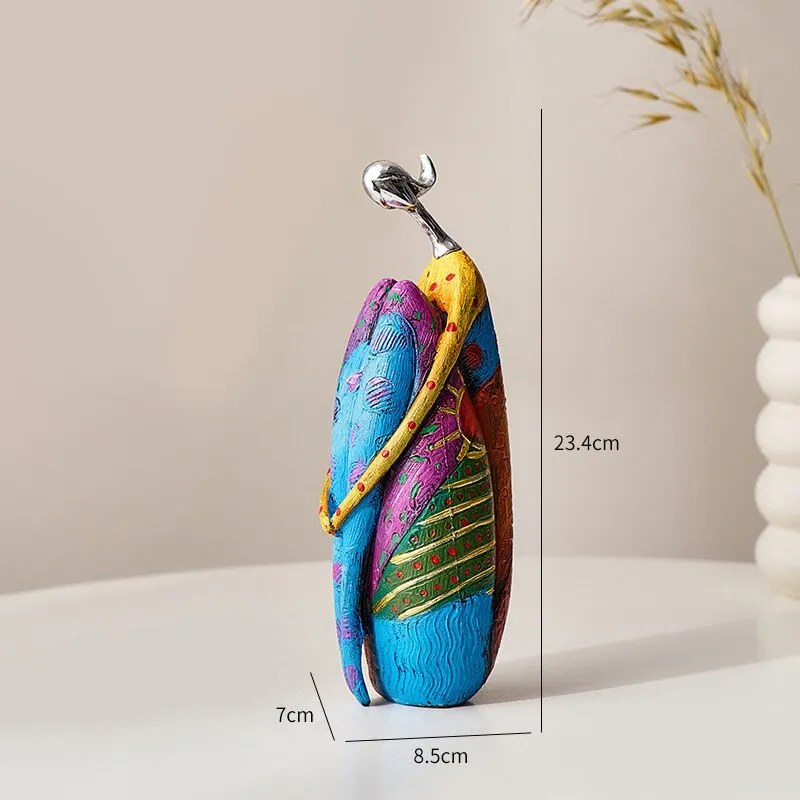 Abstract Art Resin Woman Sculpture: A Modern & Vibrant Touch for Home Decor