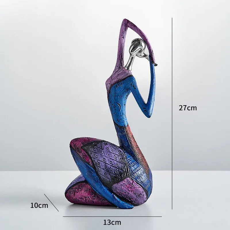 Abstract Art Resin Woman Sculpture: A Modern & Vibrant Touch for Home Decor