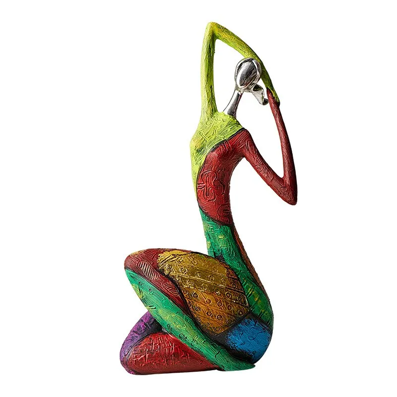 Abstract Art Resin Woman Sculpture: A Modern & Vibrant Touch for Home Decor