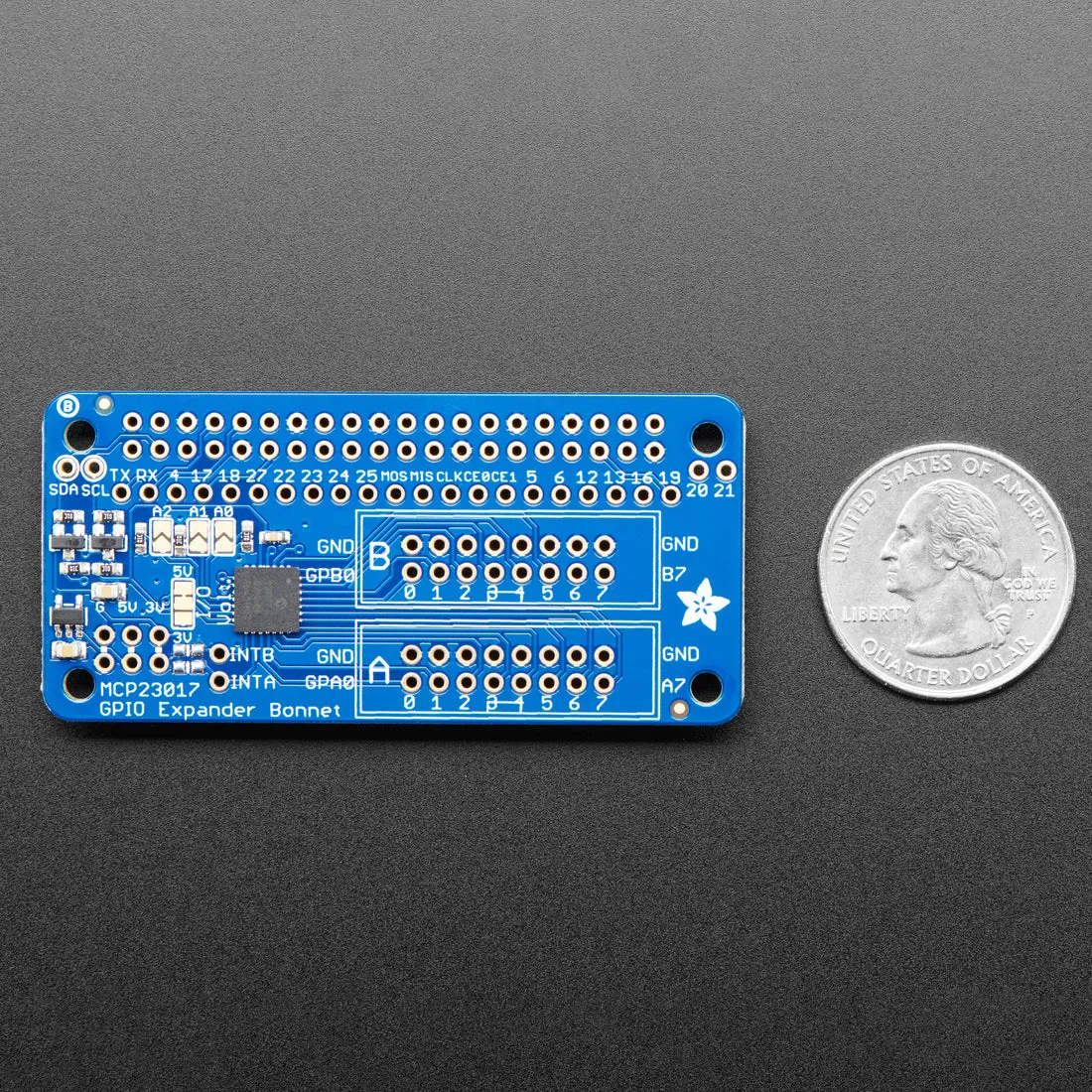 Adafruit GPIO Expander Bonnet - 16 Additional I/O over I2C