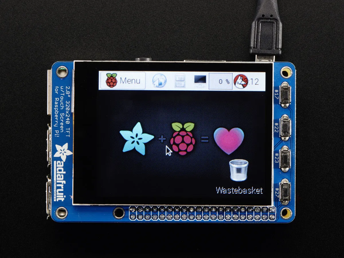 Adafruit PiTFT Plus 320x240 2.8" TFT   Capacitive Touchscreen