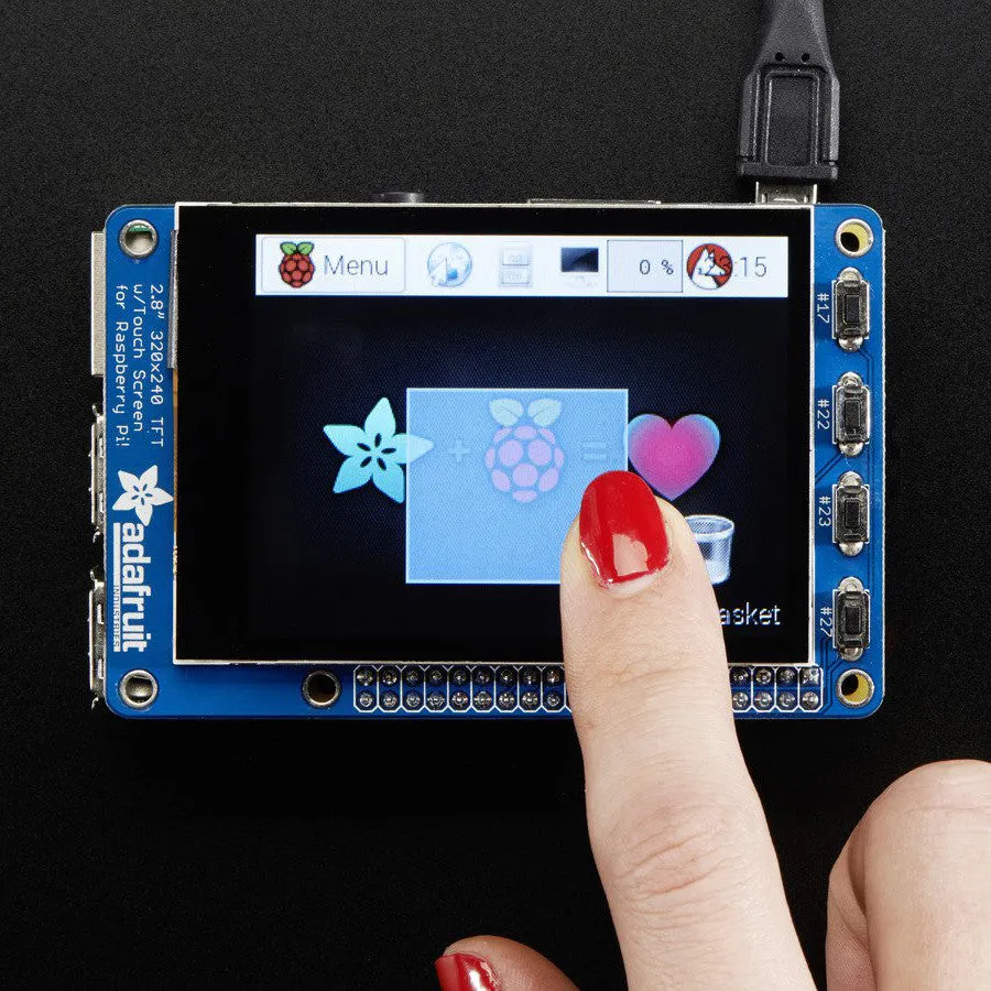 Adafruit PiTFT Plus 320x240 2.8" TFT   Capacitive Touchscreen