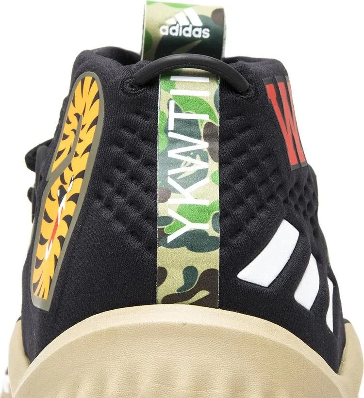 Adidas A Bathing Ape x Dame 4 'Green Camo' sneakers, green