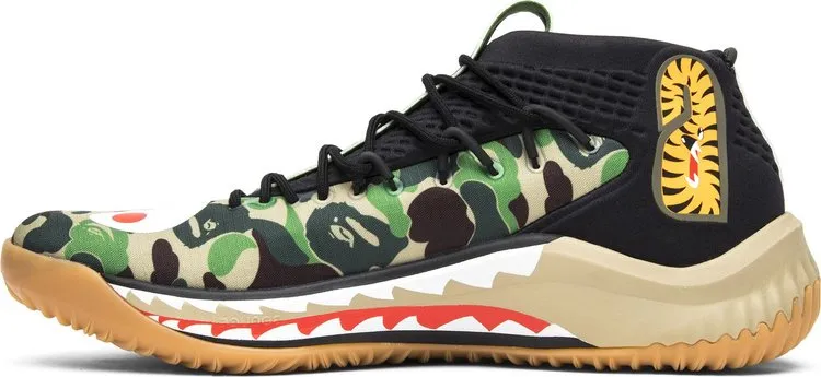 Adidas A Bathing Ape x Dame 4 'Green Camo' sneakers, green