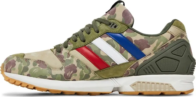 Adidas A Bathing Ape x Undefeated x ZX 5000 'Camo' sneakers, green