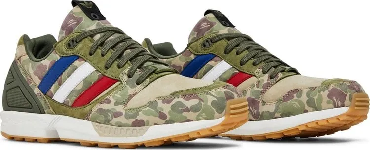 Adidas A Bathing Ape x Undefeated x ZX 5000 'Camo' sneakers, green