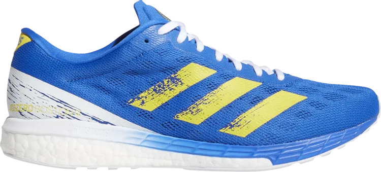 Adidas Adizero Boston 9 'Blue Yellow' sneakers, blue