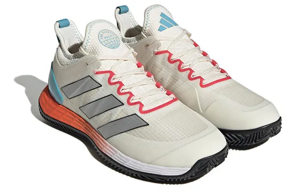 Adidas Adizero Ubersonic 4 Clay Court Tennis Shoes 'White Silver Metallic Preloved Blue', white