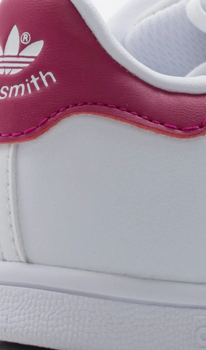 ADIDAS ORIGINAL STAN SMITH Sneakers bambino bianca/rosa in pelle