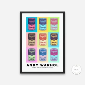 Andy Warhol Soup Poster PRINTABLE WALL ART, Andy Warhol Lithograph, Andy Warhol Print, Museum Poster, Vintage Food Poster, Pop Culture Wall Art Print