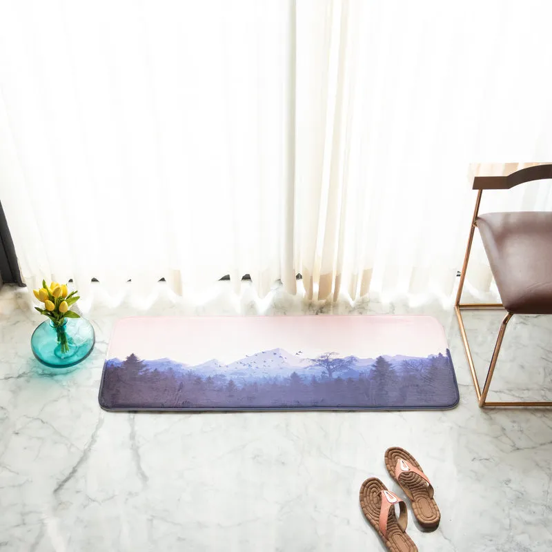 Arctic Mountains Soft Feel Long Mat Runner