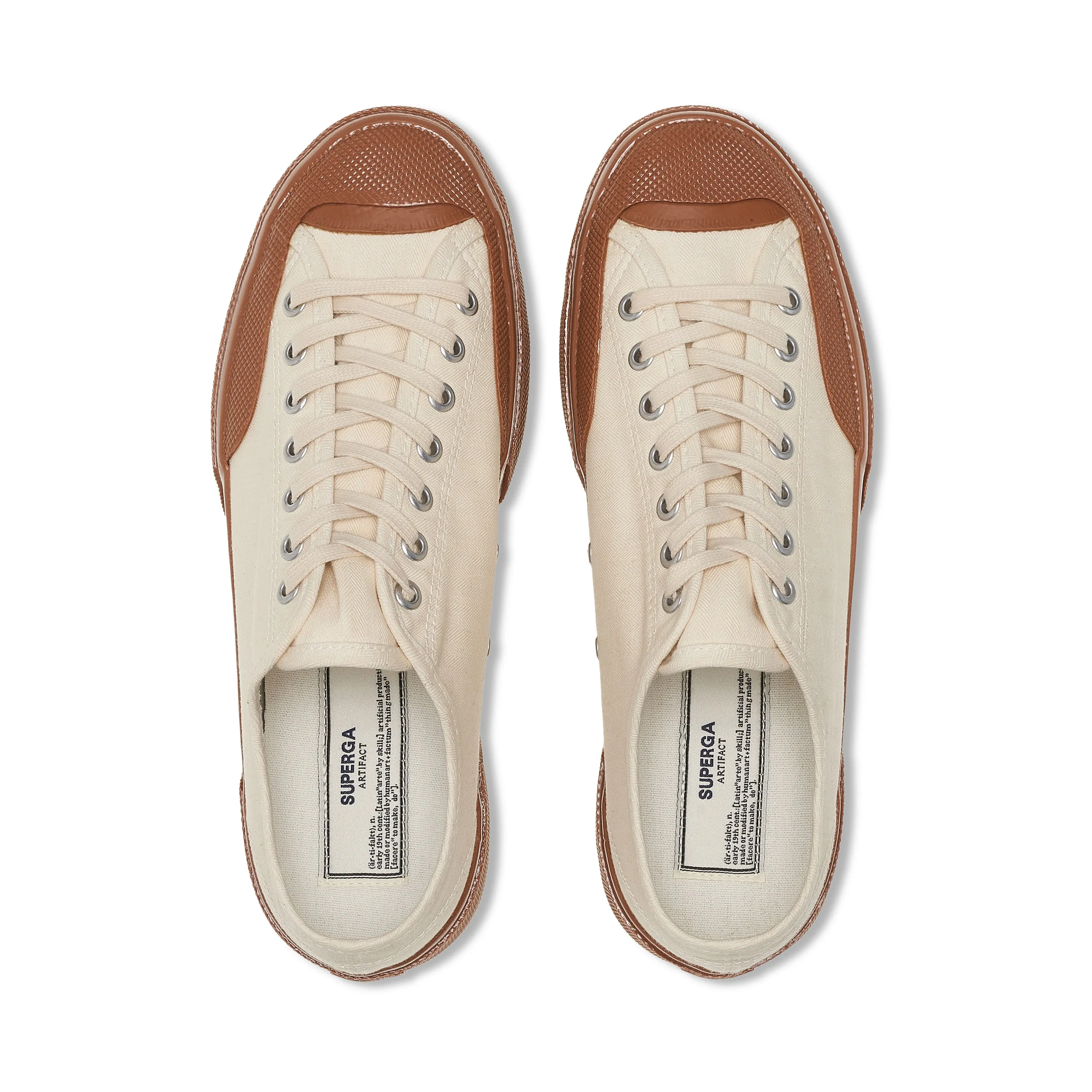 Artifact by Superga 2432 Twisted Herringbone Off White Amber Brown