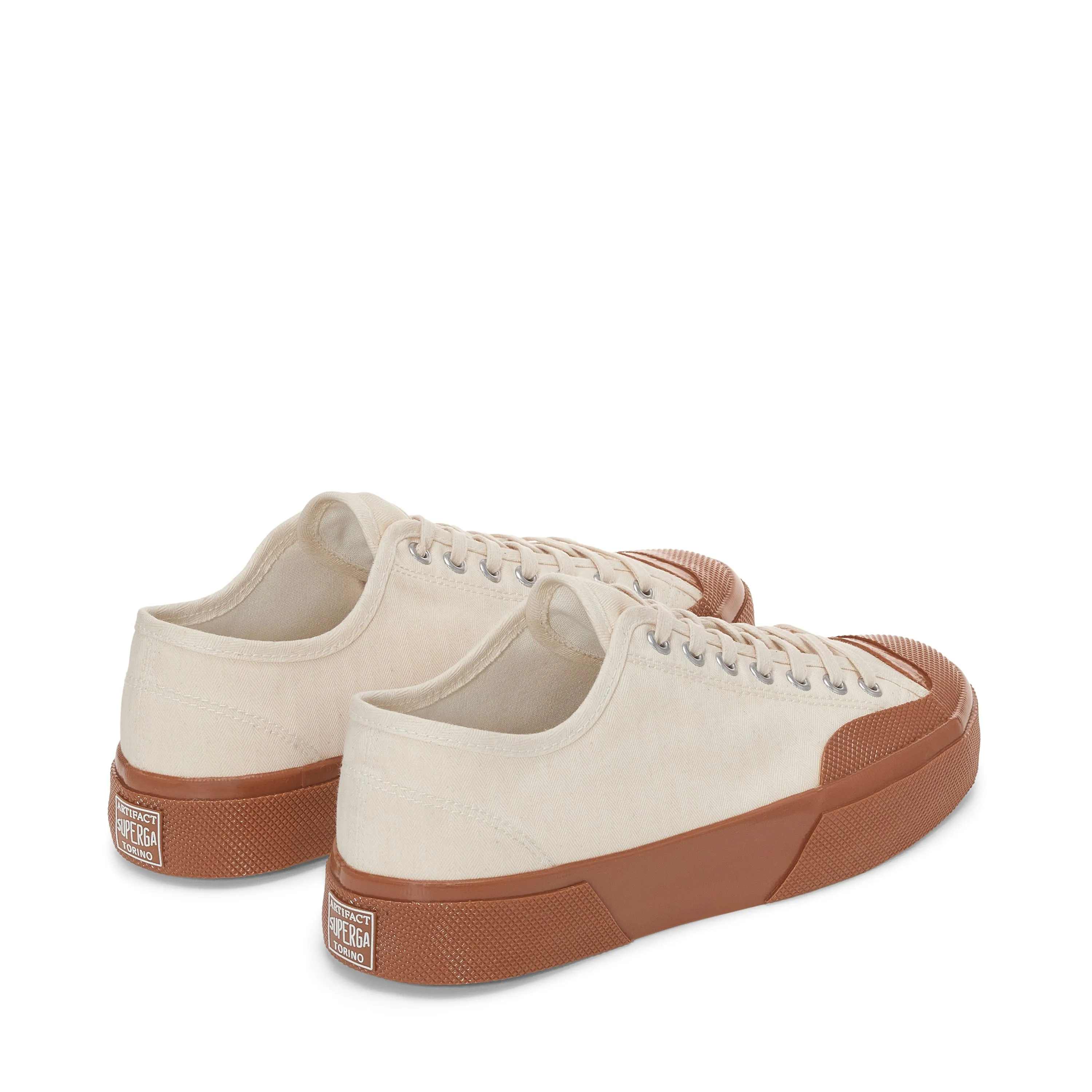 Artifact by Superga 2432 Twisted Herringbone Off White Amber Brown