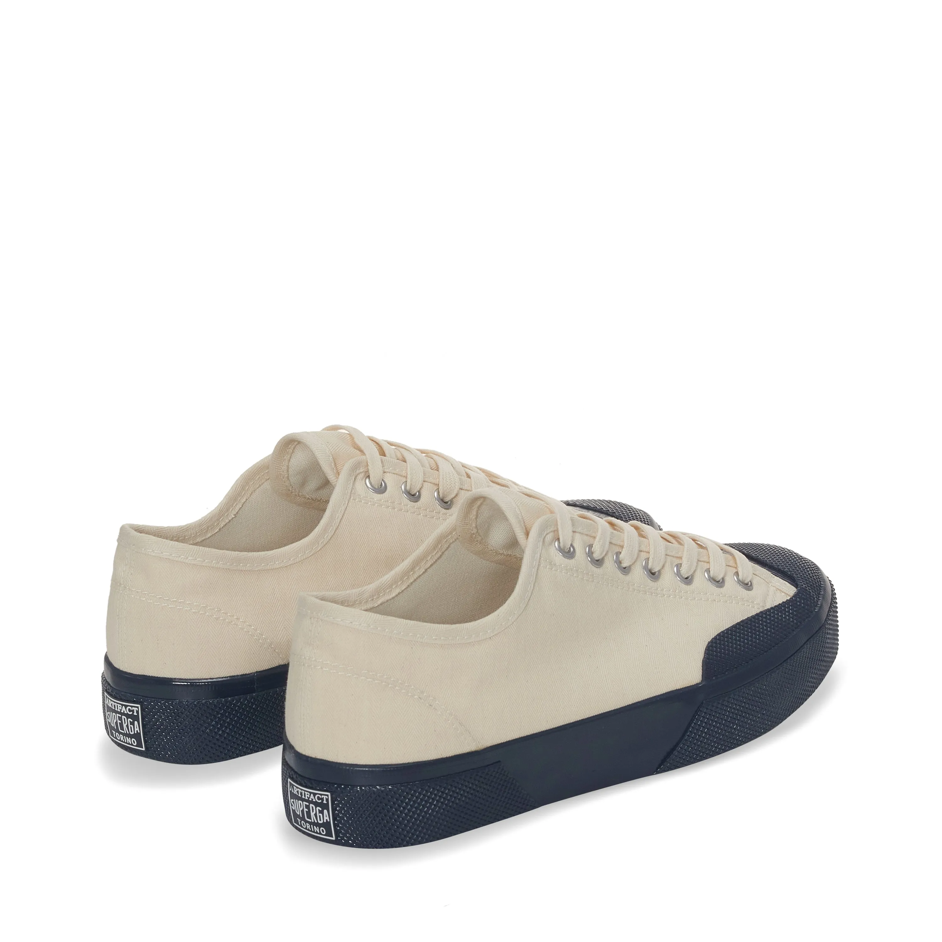 Artifact by Superga 2432 Twisted Herringbone Off White Blue Petrol