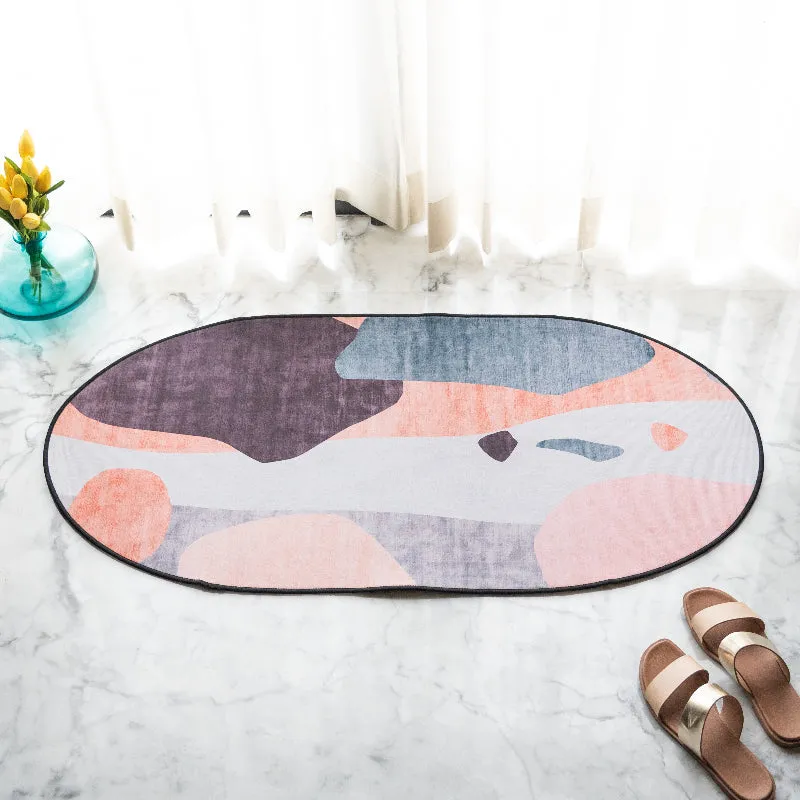 Artistic Patch Designer Oval Rugs