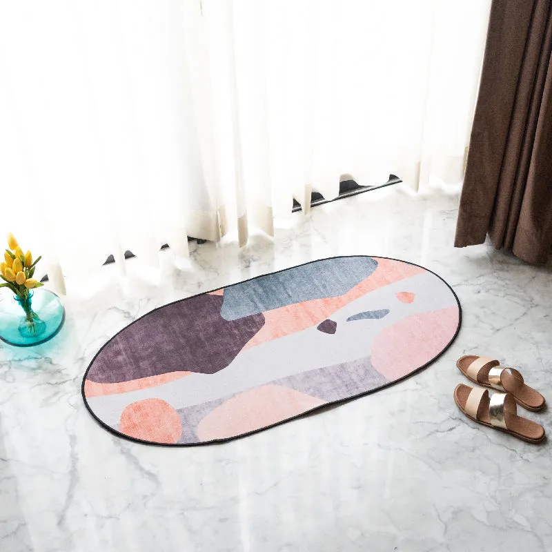 Artistic Patch Designer Oval Rugs