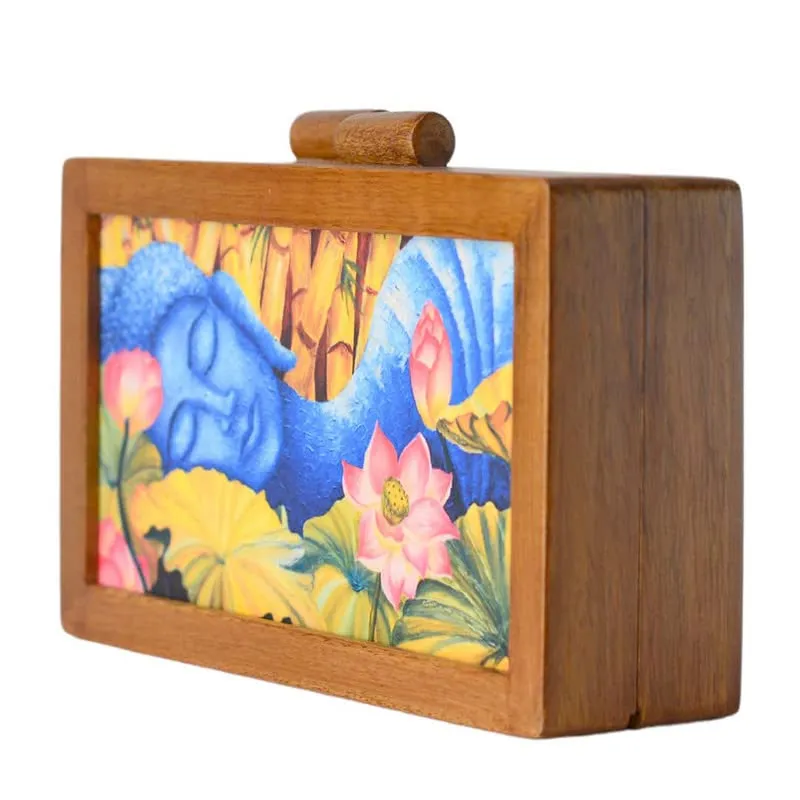 Artklim Reclining Buddha Wooden Clutch