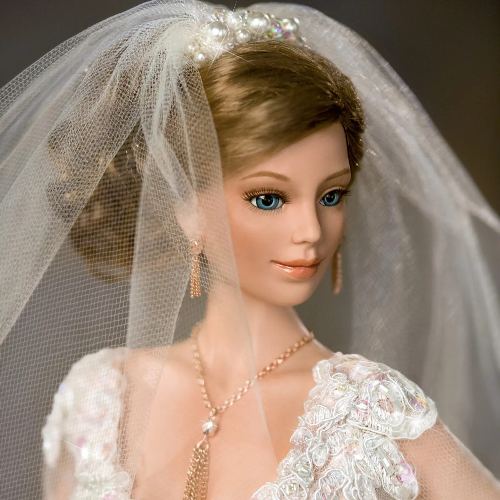 Ashton-Drake Blushing Bride Porcelain Bride Doll by Cindy McClure