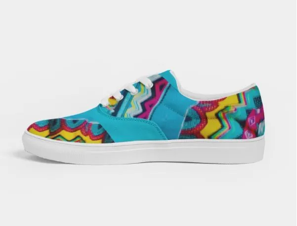 Batik Art Sneakers for Women.  Girls' Trendy Canvas Lowtops.. WickedYo.