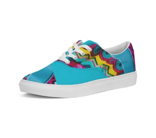 Batik Art Sneakers for Women.  Girls' Trendy Canvas Lowtops.. WickedYo.