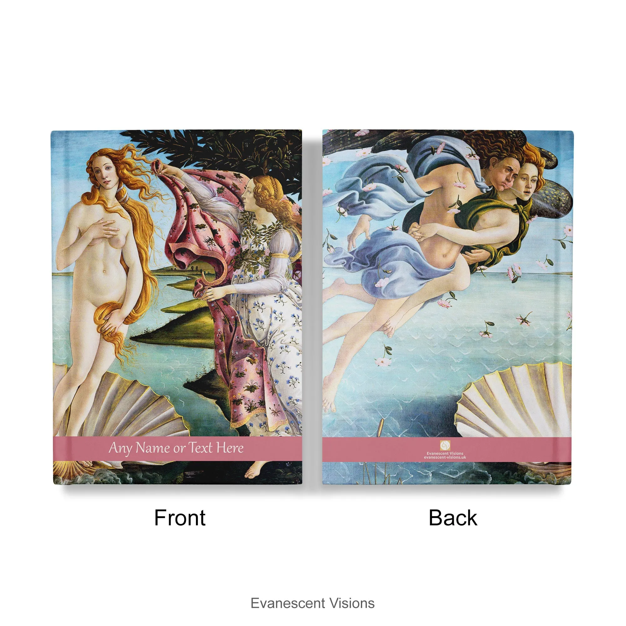 Birth of Venus Artistic Personalised Notebook, Hardback A4, A5, Botticelli