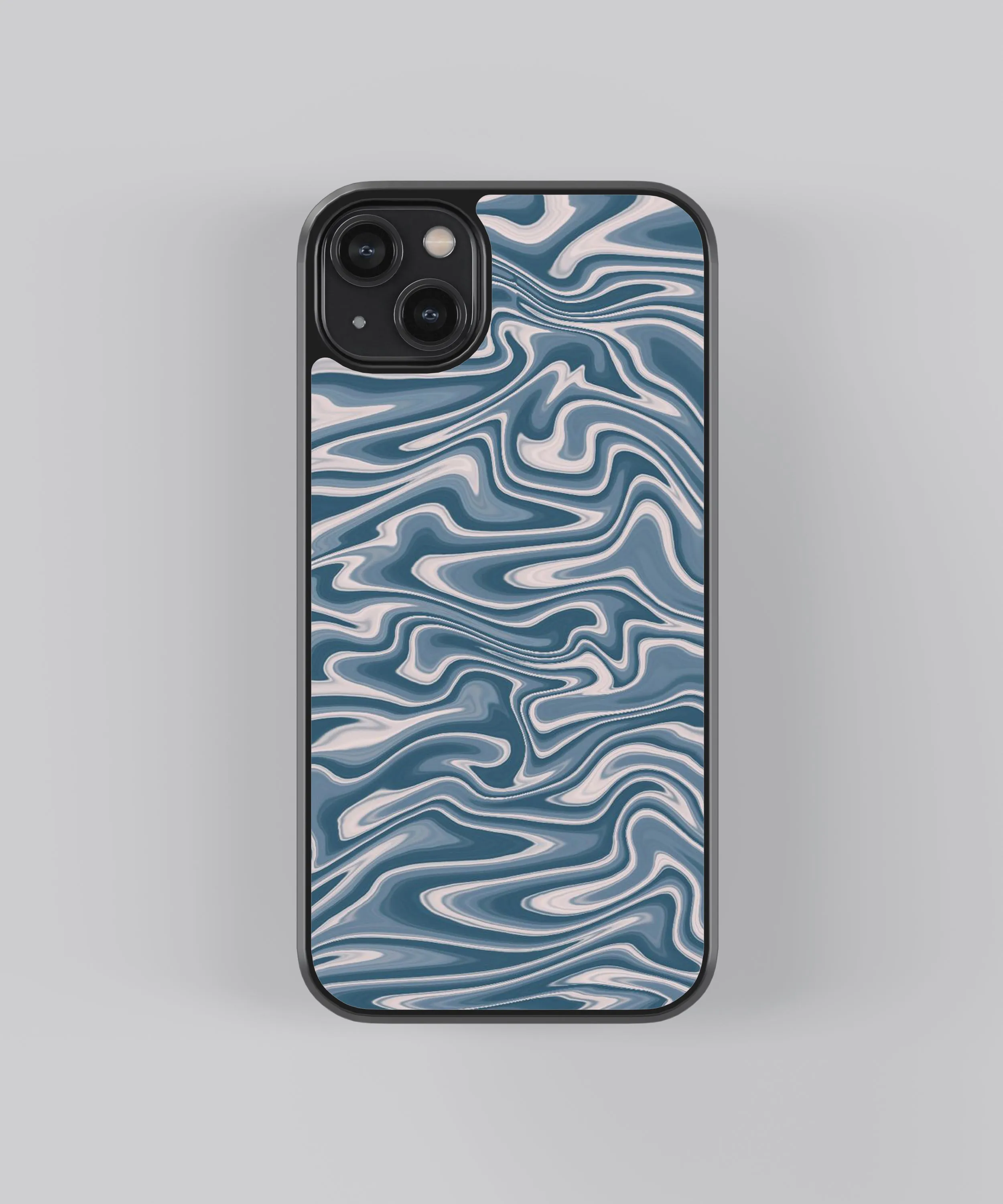 Blue Pattern Abstract Glass Phone Case Cover