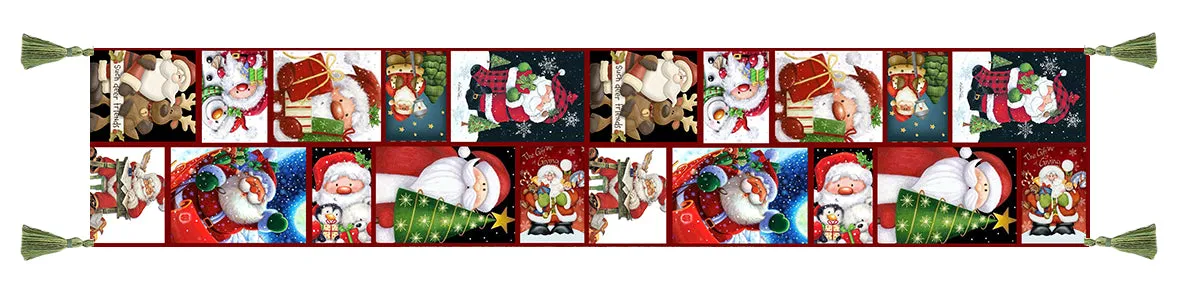 Canvas printed Christmas table runner (squares)