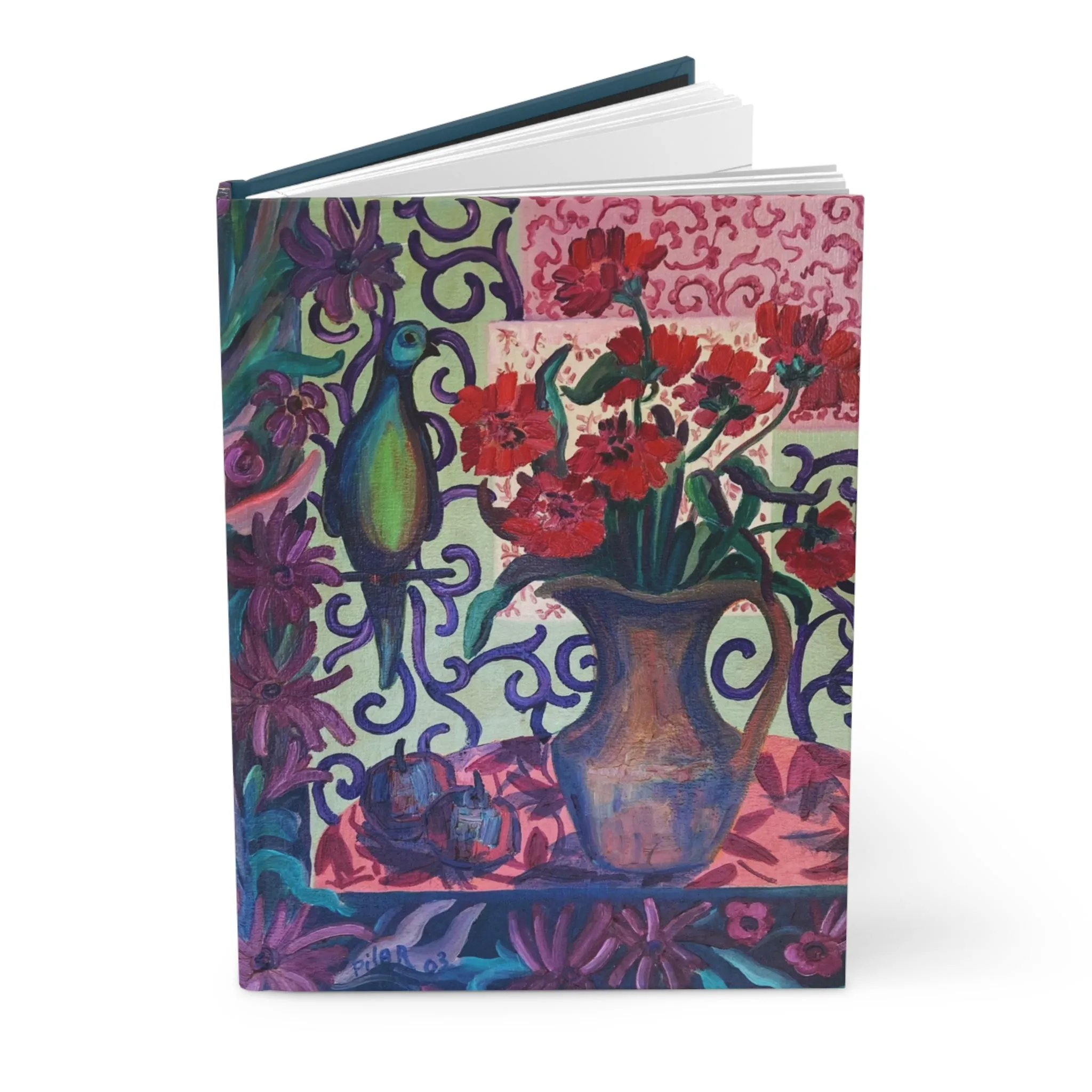 Casebound Journal - "Green Parrot"