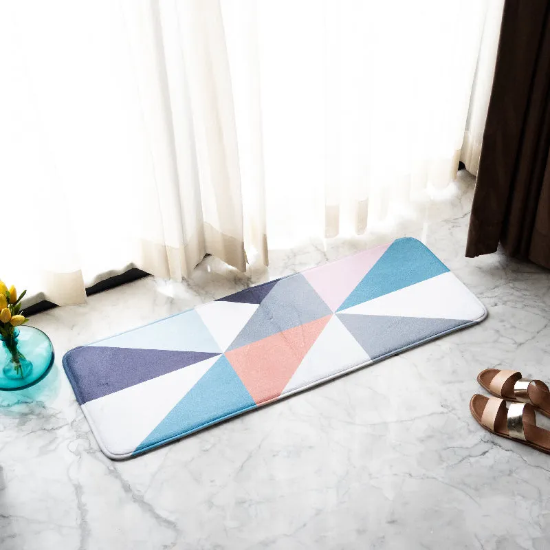 Colorful Angles Soft Feel Long Mat Runner