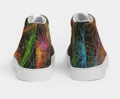 Cool Canvas Shoes for Girls-Neon Art Design. Sneakers for Women. WickedYo