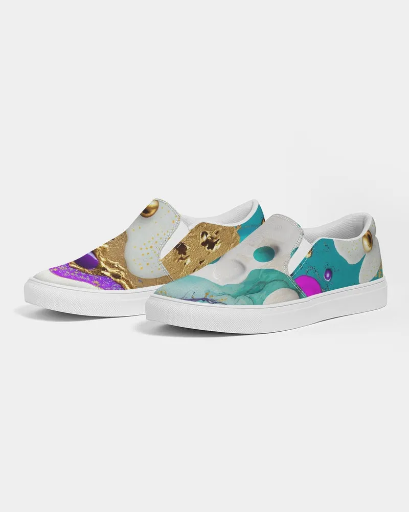 Custom Canvas Slip-On Sneakers- "Artz" Keds. Kicks for Girls. WickedYo