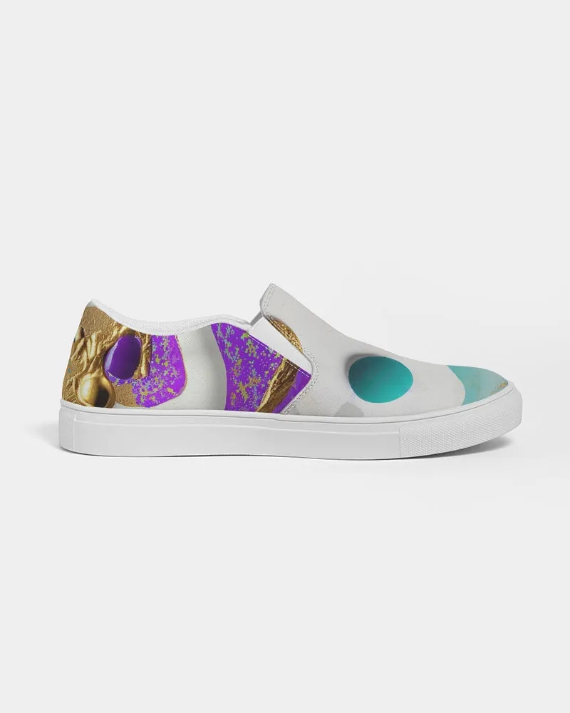 Custom Canvas Slip-On Sneakers- "Artz" Keds. Kicks for Girls. WickedYo