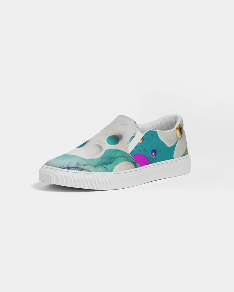 Custom Canvas Slip-On Sneakers- "Artz" Keds. Kicks for Girls. WickedYo