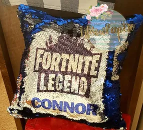 Custom Fortnite Flip Sequin Pillow Cover