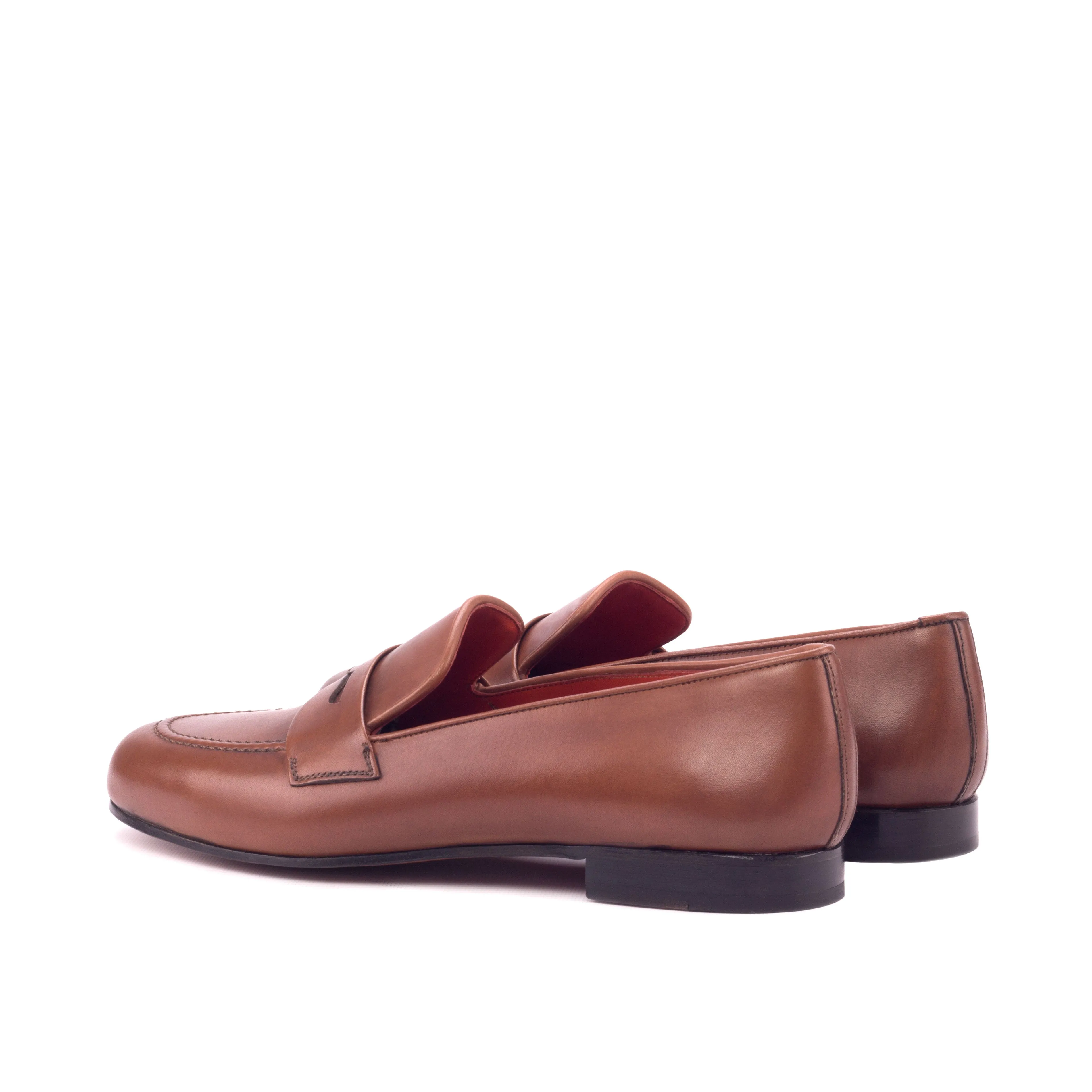 DapperFam Enzo in Med Brown Men's Italian Leather Slipper