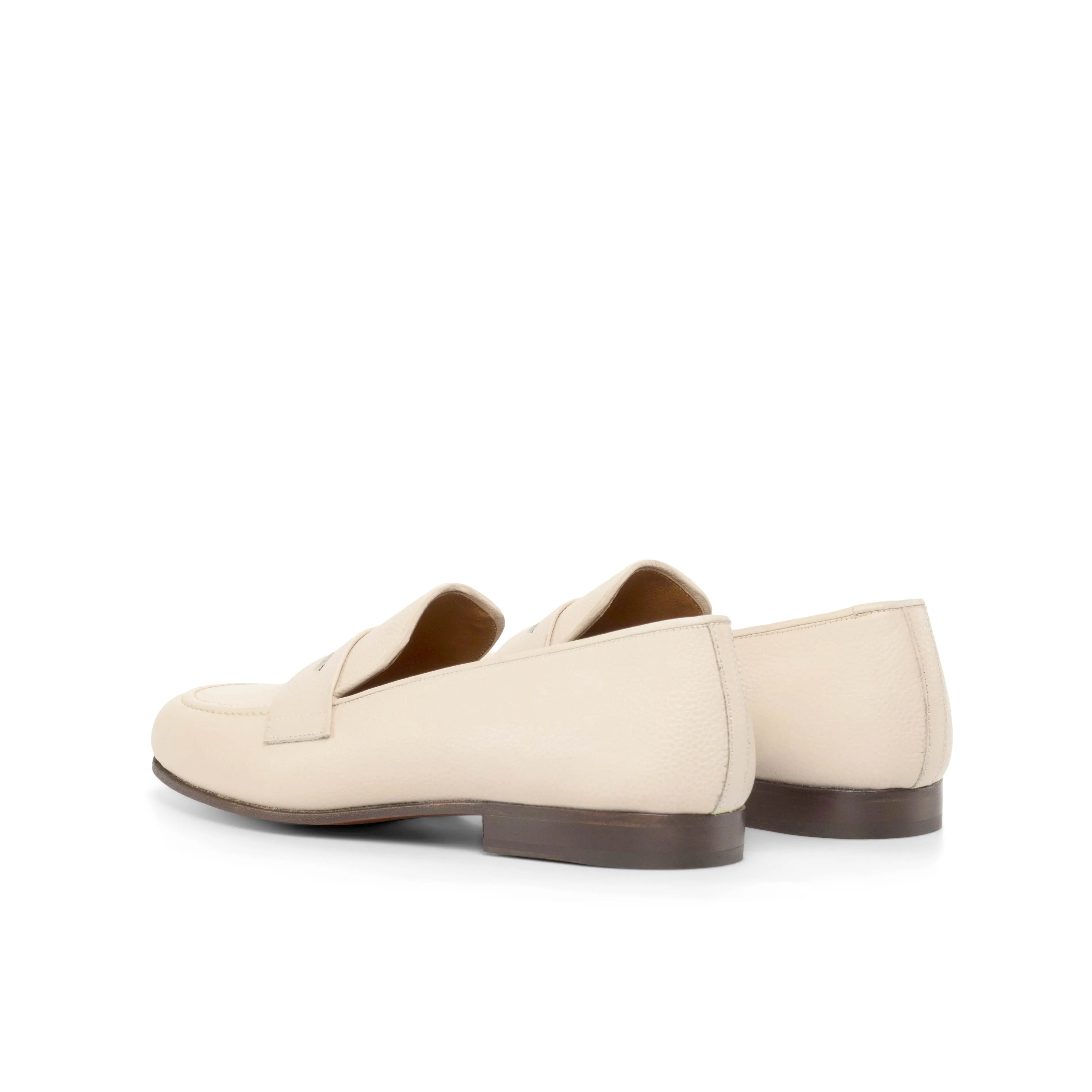 DapperFam Enzo in Nude Men's Italian Full Grain Leather Slipper