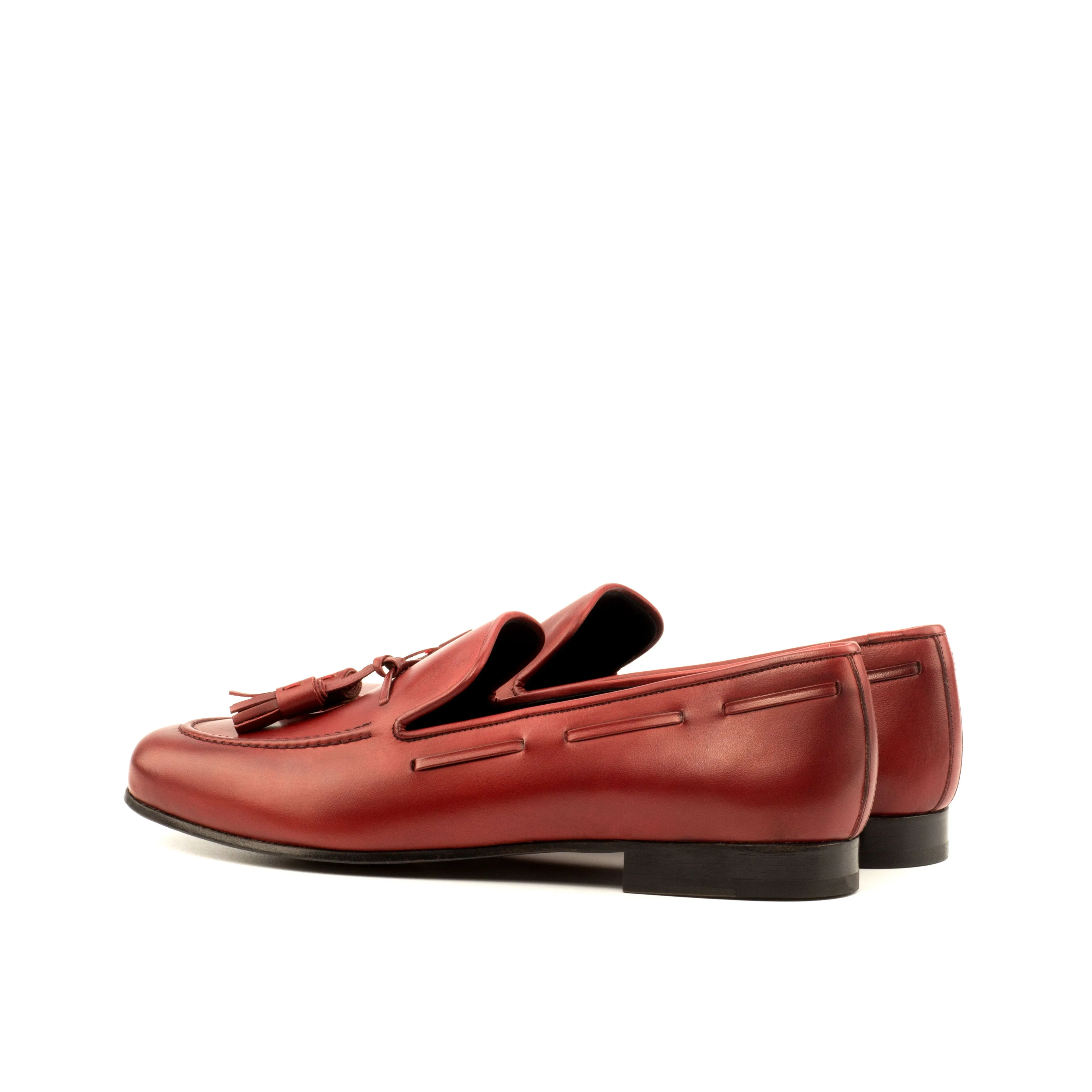 DapperFam Enzo in Red Men's Italian Leather Slipper