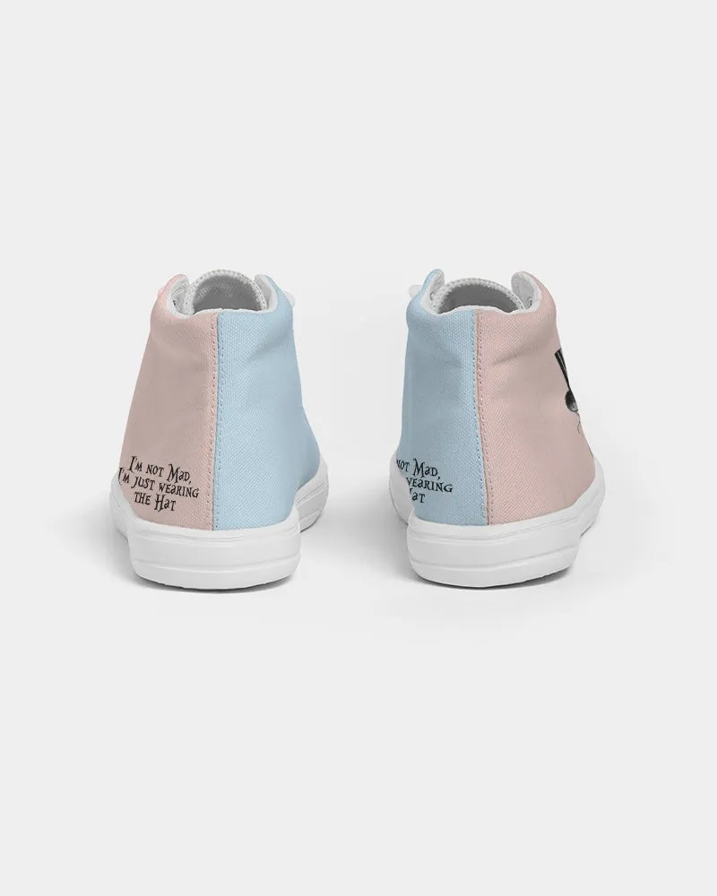 DOLLY IS NOT MAD BALLET PINK LIGHT BLUE Kids Hightop Canvas Shoe