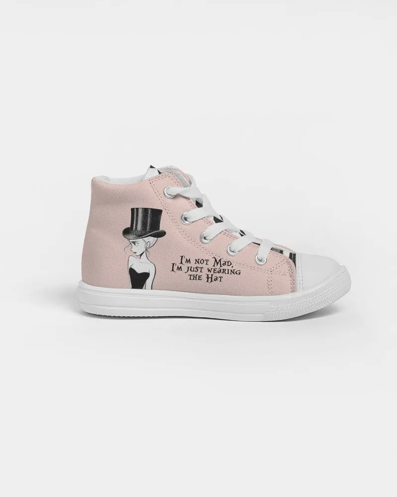 DOLLY IS NOT MAD BALLET PINK LIGHT BLUE Kids Hightop Canvas Shoe