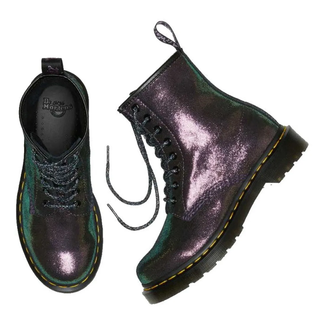 Dr Martens 1460 Disco Iridescent Suede Purple Gold Black LAST ONE wmns 5 uk3