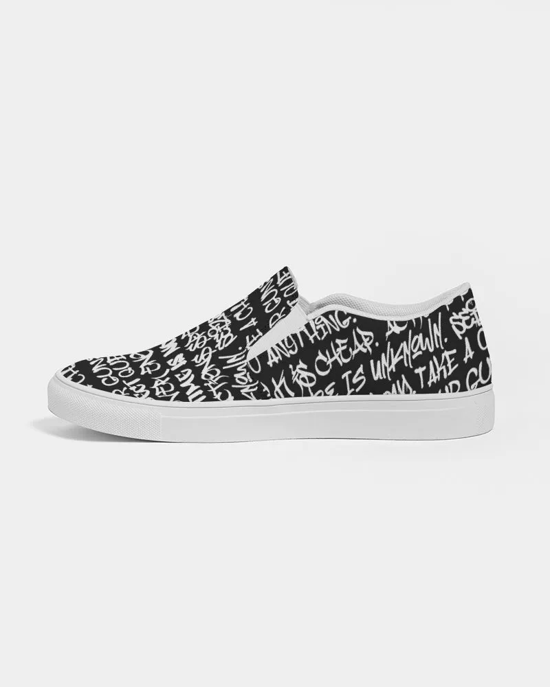 Empowering Graffiti Men's Slip-On Canvas Shoe