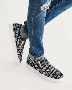 Empowering Graffiti Men's Slip-On Canvas Shoe