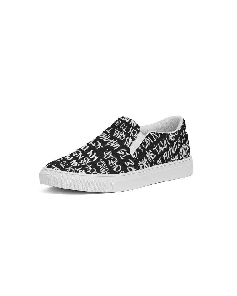 Empowering Graffiti Men's Slip-On Canvas Shoe