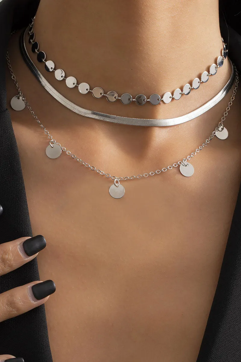 Fashion  Simplicity Solid Split Joint Necklaces