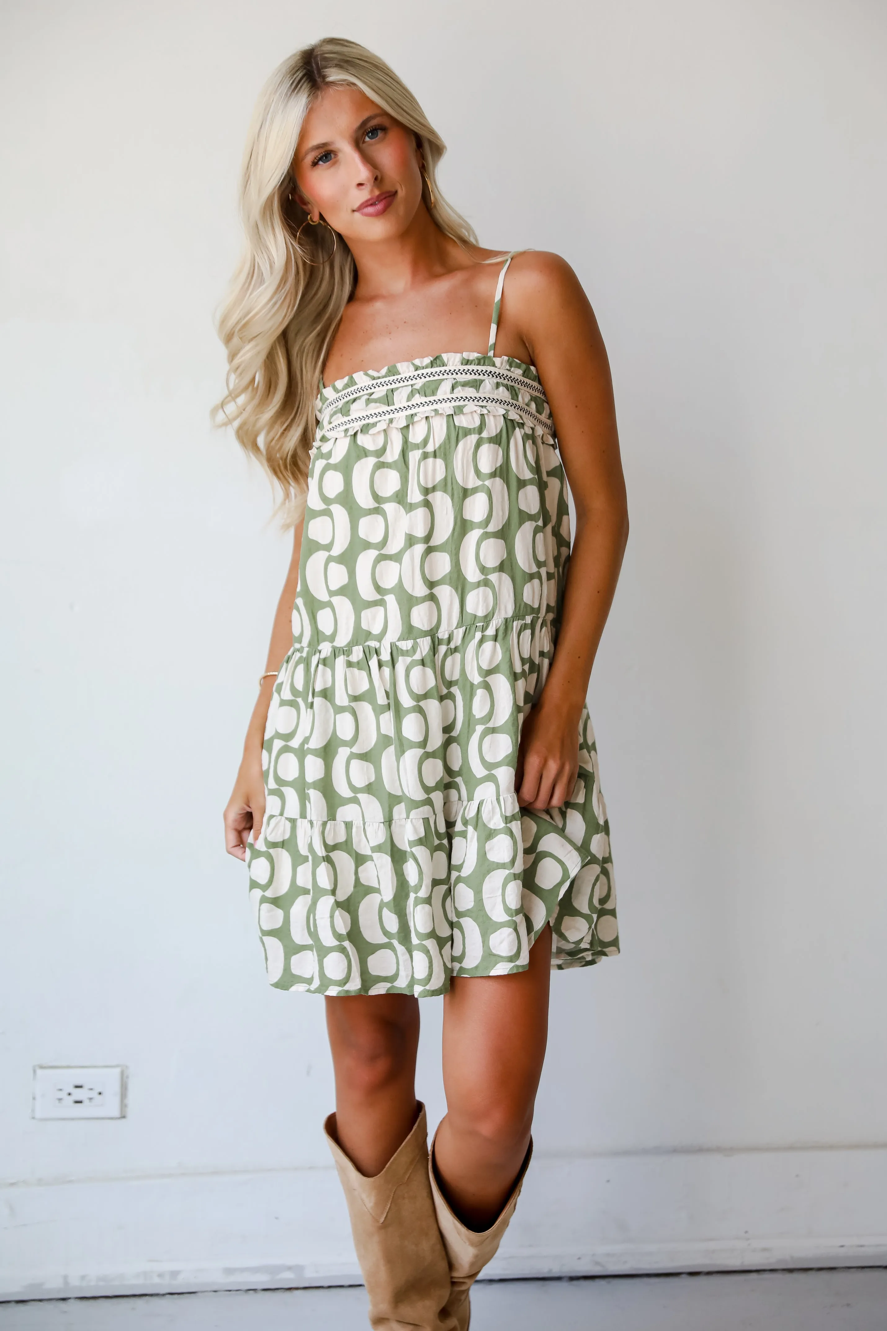 FINAL SALE - Darling Success Green Mini Dress