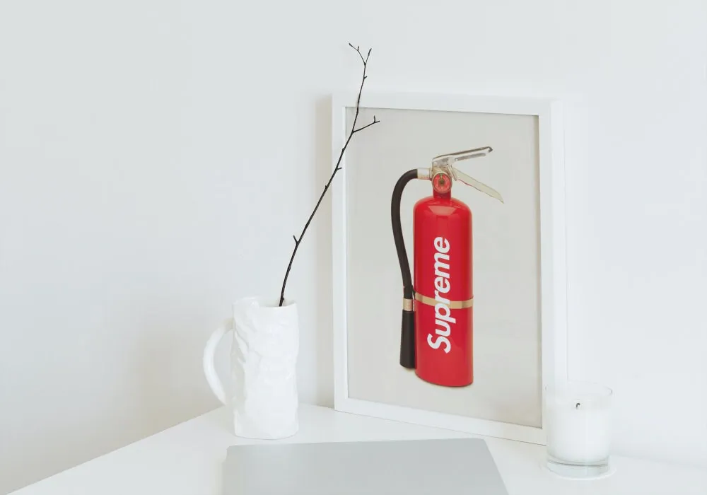 Fire Extinguisher Supreme Poster PRINTABLE WALL ART, Hypebeast Streetwear Art, Modern Wall Art, Pop Culture Wall Art, Sporty Print, Fashion Print