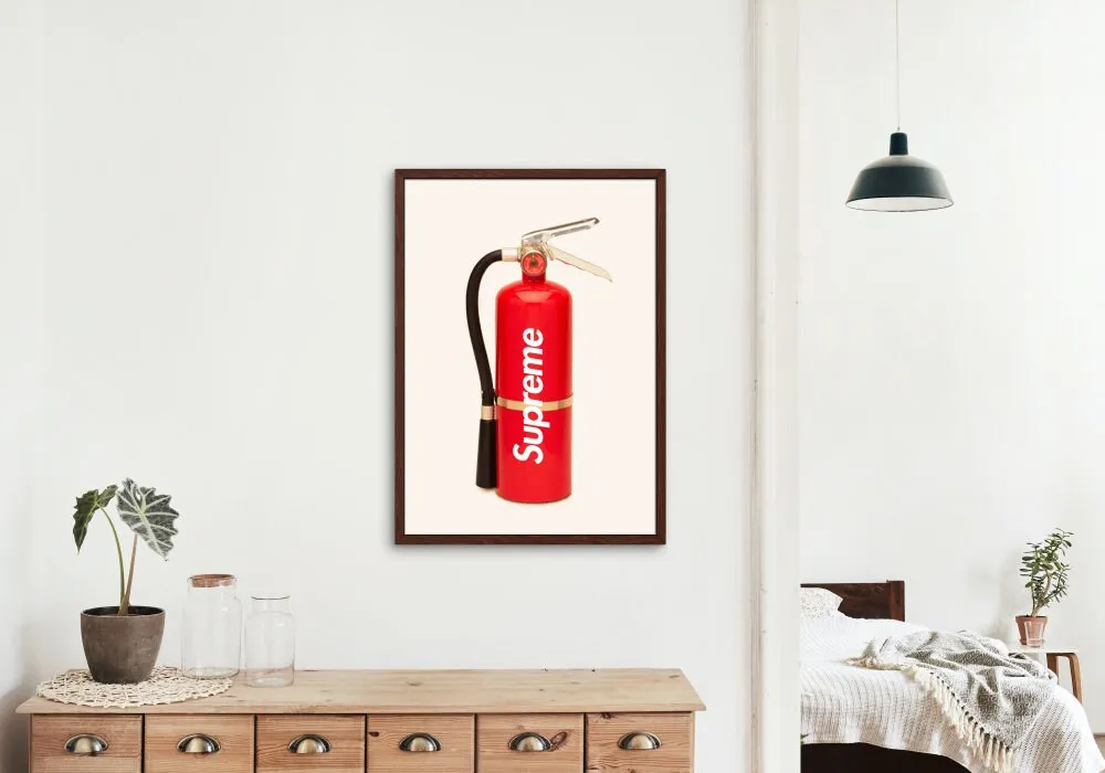 Fire Extinguisher Supreme Poster PRINTABLE WALL ART, Hypebeast Streetwear Art, Modern Wall Art, Pop Culture Wall Art, Sporty Print, Fashion Print