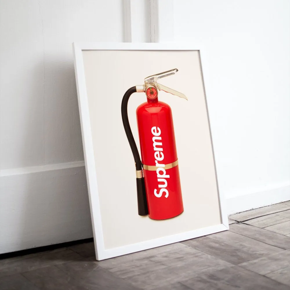 Fire Extinguisher Supreme Poster PRINTABLE WALL ART, Hypebeast Streetwear Art, Modern Wall Art, Pop Culture Wall Art, Sporty Print, Fashion Print