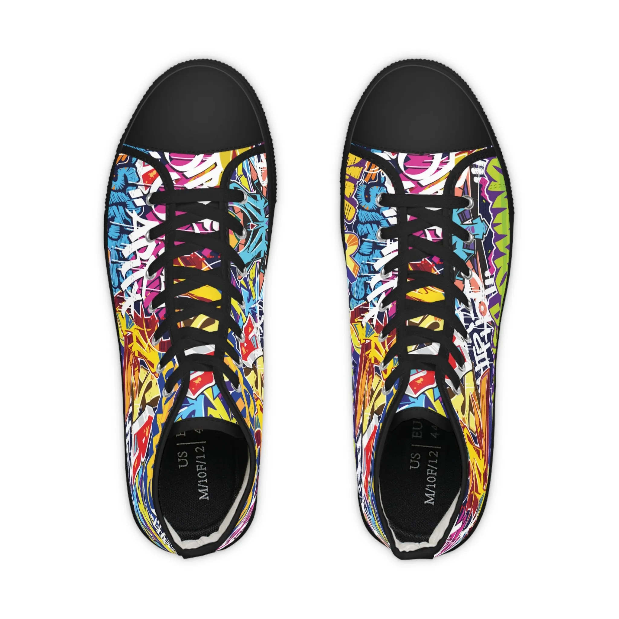 Graffiti Groove - Men's High-Top Sneakers